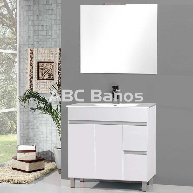 Conjunto de mueble de baño Patri (70 cm, Blanco, 3 pzs.)